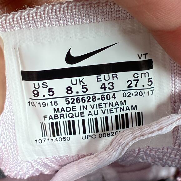 Nike Flyknit Racer Pink Gray Lightweight Running Shoe 526628-604 Men's Size 9.5 - Picture 10 of 11